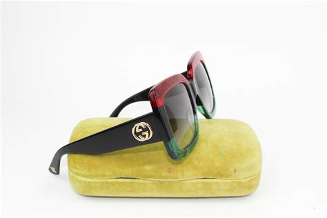 gucci green and red sunglasses